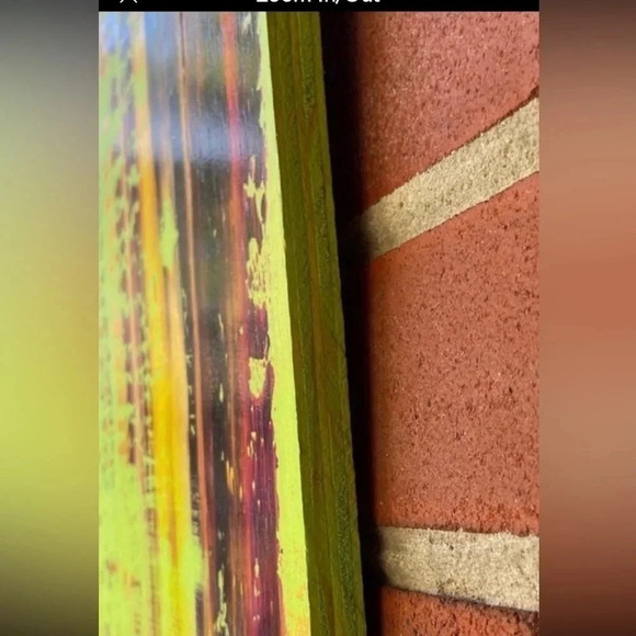 Original Acrylic Painting Reclaimed Wood Green Copper Jungle Safari Signed - Picture 10 of 11